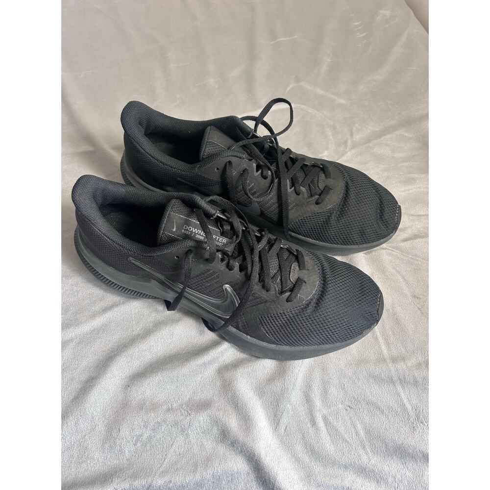 Nike Downshifter Triple Black Running Shoes Men's Size 13